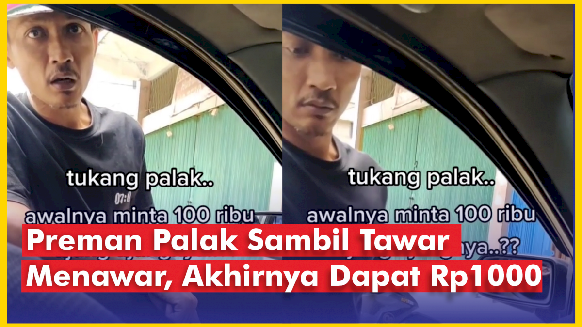 VIDEO: Preman Palak Sambil Tawar Menawar, Akhirnya Hanya Dapat Seribu Rupiah