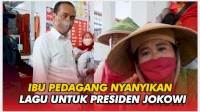 VIDEO: Seorang Ibu Pedagang Nyanyikan Lagu untuk Presiden Jokowi Saat Peresmian Pasar Johar
