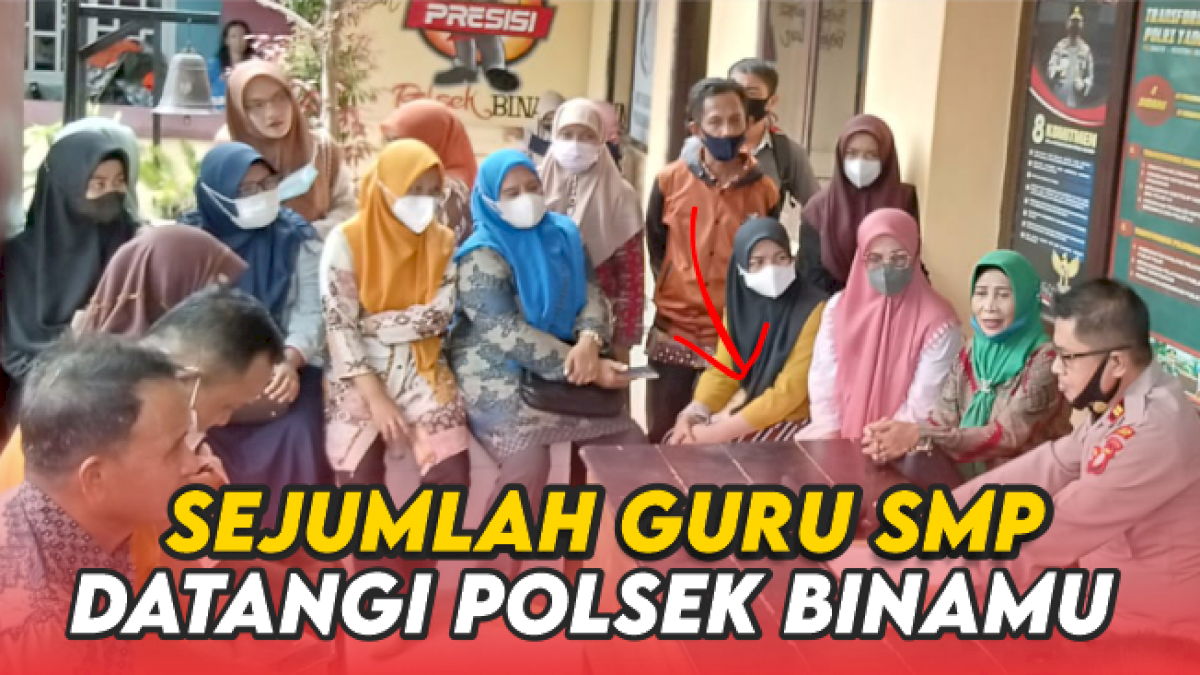 VIDEO: Sejumlah Guru SMP Negeri 3 Binamu Jeneponto Datangi Polsek Binamu