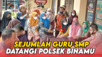 VIDEO: Sejumlah Guru SMP Negeri 3 Binamu Jeneponto Datangi Polsek Binamu