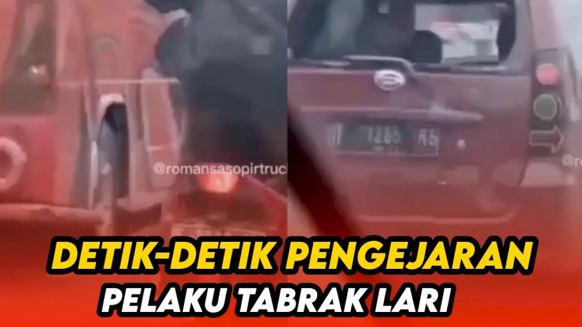 VIDEO: Detik-detik Pengejaran Pelaku Tabrak Lari di Cerebon