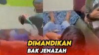 VIDEO: Viral, Maling Kotak Amal Masjid Tertangkap lalu Dimandikan Bak Jenazah