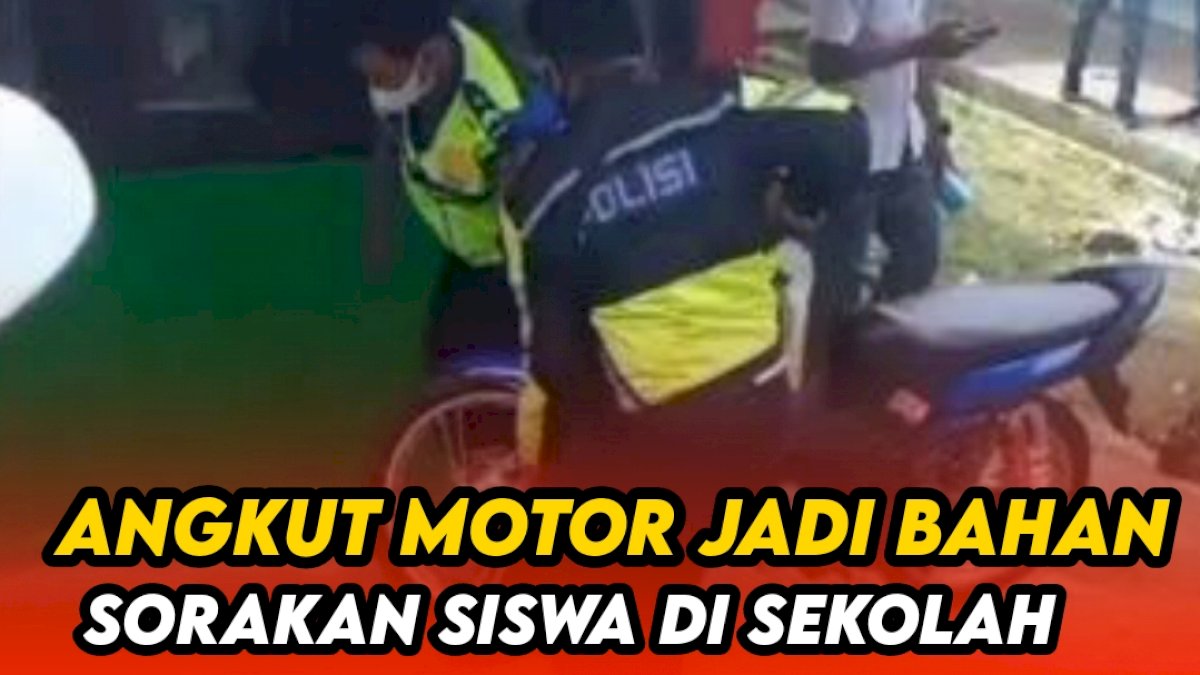 VIDEO: Heboh, Polisi Angkut Motor Jadi Bahan Sorakan Siswa di Sekolah