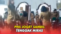VIDEO: Heboh, PNS di Humbahas Sumut Joget Sambil Tenggak Miras