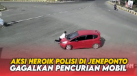 VIDEO: Detik-detik Polisi di Jeneponto Gagalkan Perampasan Mobil