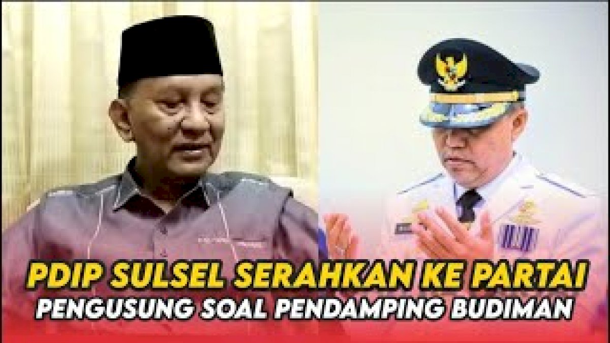 VIDEO: PDIP Sulsel Serahkan ke Partai Pengusung Soal Pendamping Budiman