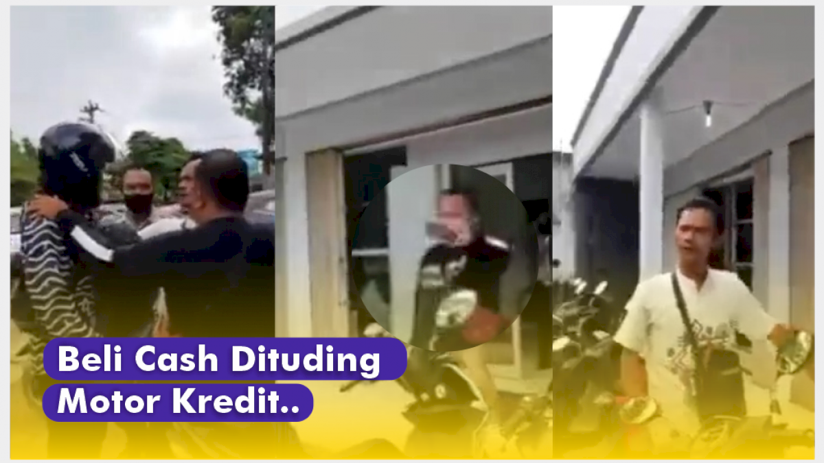 VIDEO: Cari Gara-gara, Debt Collector Tuding Motor Pengendara Ini Menunggak