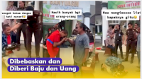 VIDEO: Momen Haru Pencuri Bersimpu ke Korban, Dibebaskan dan Diberi Baju dan Uang