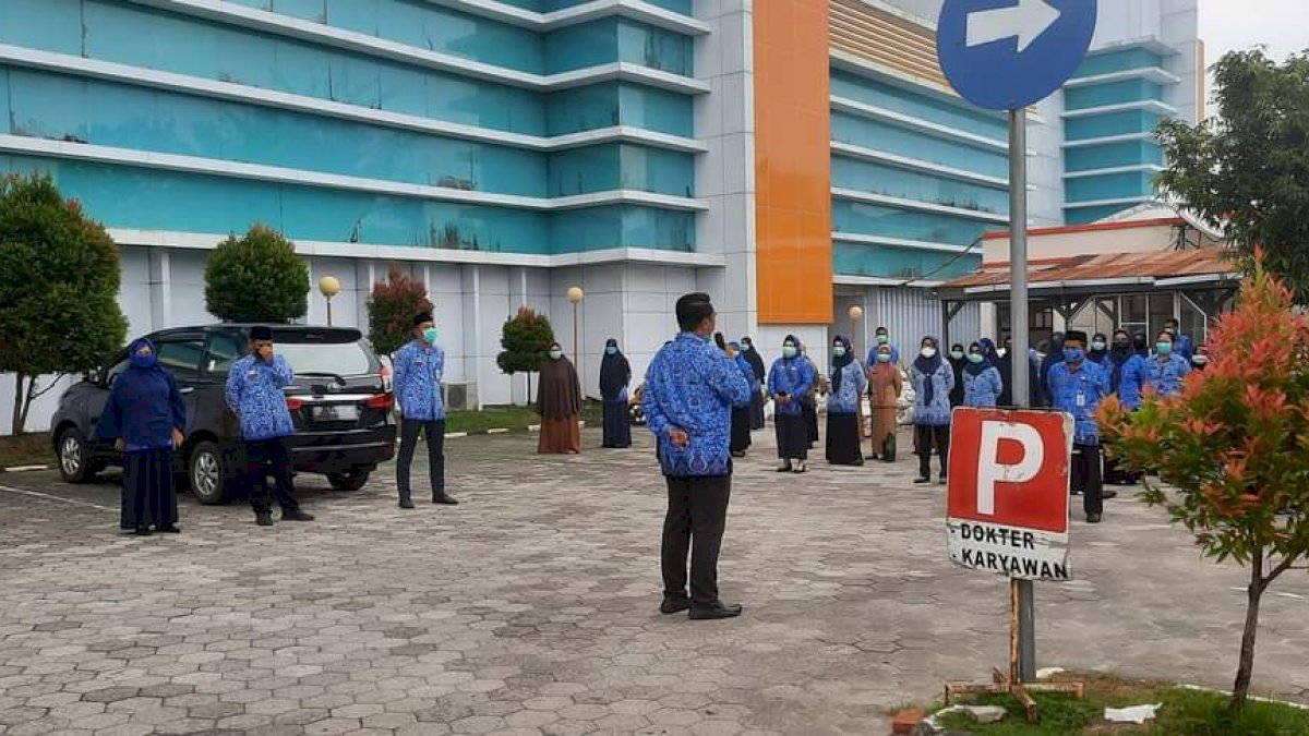 Hari Kesadaran Nasional, RS Andi Makkasau Gelar Apel Pagi