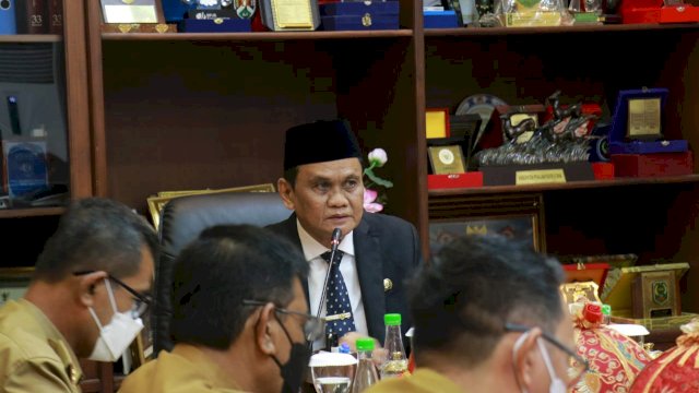 Bupati Barru Suardi Saleh saat Coffe Morning Bersama Pejabat Pemkab Barru (Ist) 