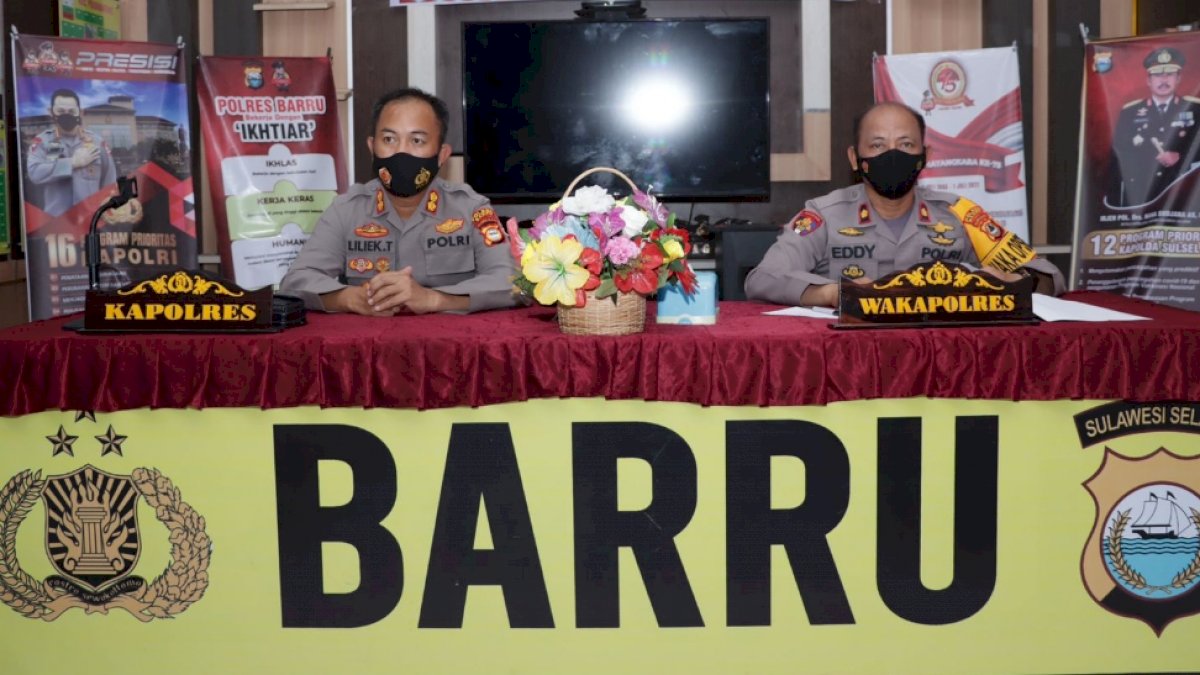 Ini Kasus Tertinggi dan Terendah di Polres Barru Selama Tahun 2021