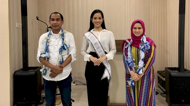 Ketua DPRD Kota Makassar, Rudianto Lallo menerima audiensi Karisha Alifputri salah satu finalis dari Sulawesi Selatan pada ajang Pemilihan Puteri Indonesia 2022 (Ist) 