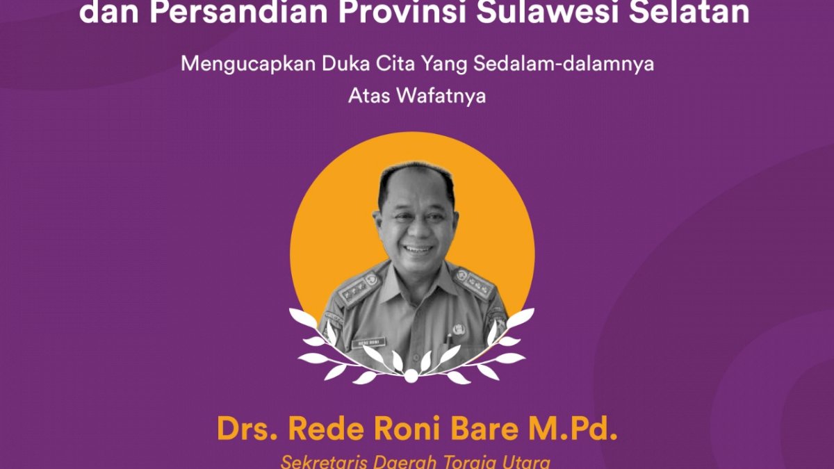 Kadis Kominfo Sulsel Turut Berduka Atas Meninggalnya Sekda Toraja Utara