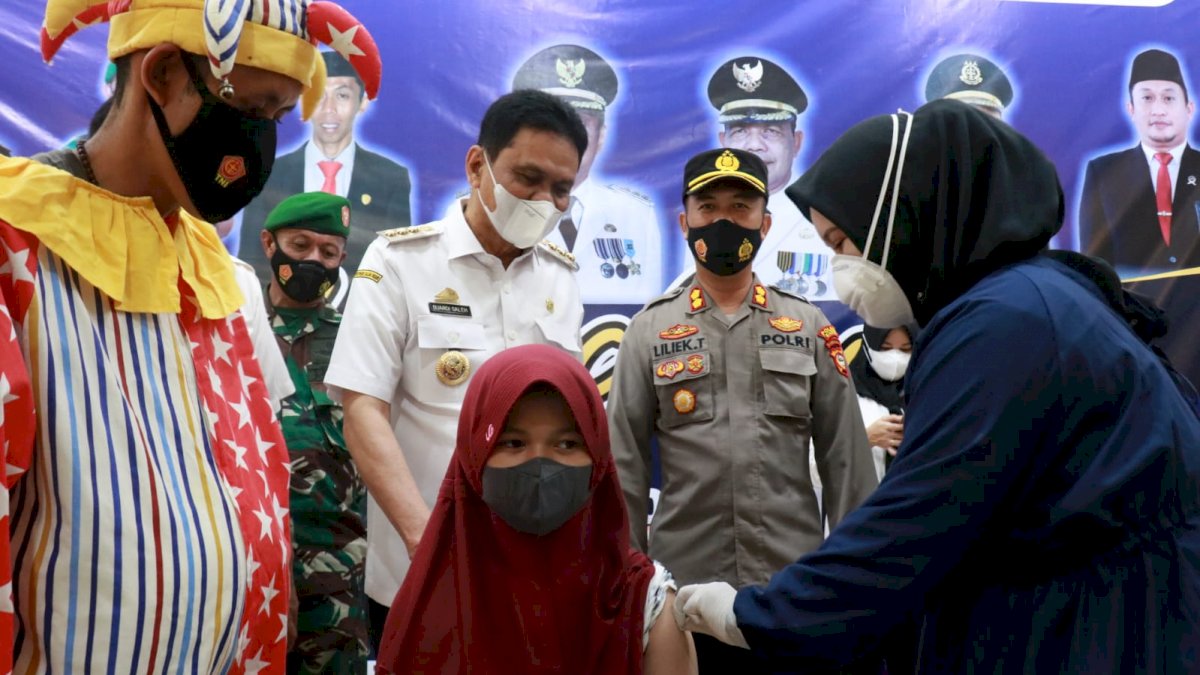 Hari ini Bupati Barru Launching Vaksinasi Anak Umur 6-11 Tahun