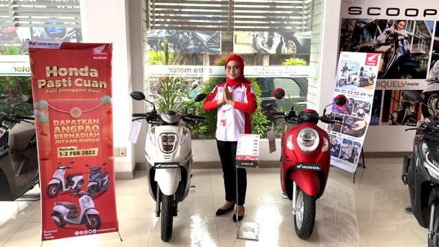 Rayakan Imlek, Honda bagi-bagi angpao (dok. Asmo Sulsel)