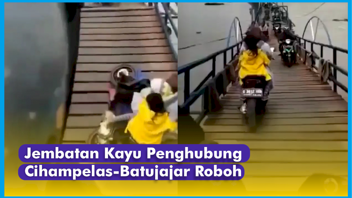 VIDEO: Jembatan Kayu Penghubung Cihampelas-Batujajar Roboh
