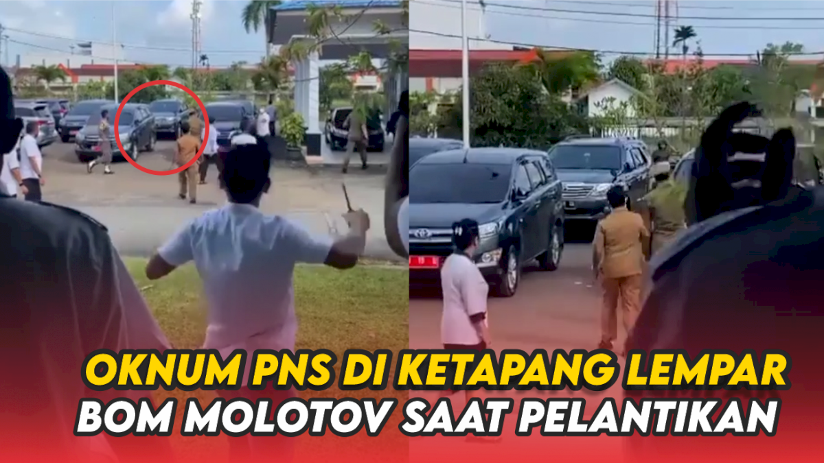 VIDEO: Oknum PNS di Ketapang Lempar Bom Molotov saat Pelantikan Pejabat Eselon