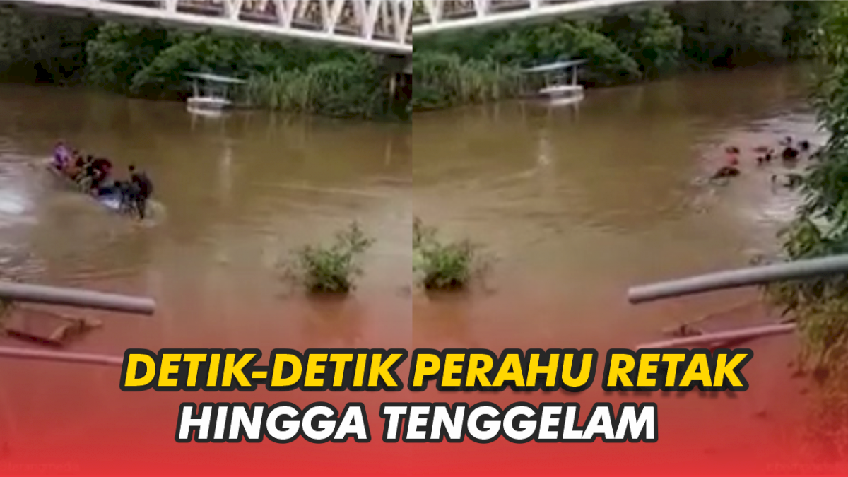Video Amatir, Detik-detik Perahu Retak Hingga Tenggelam