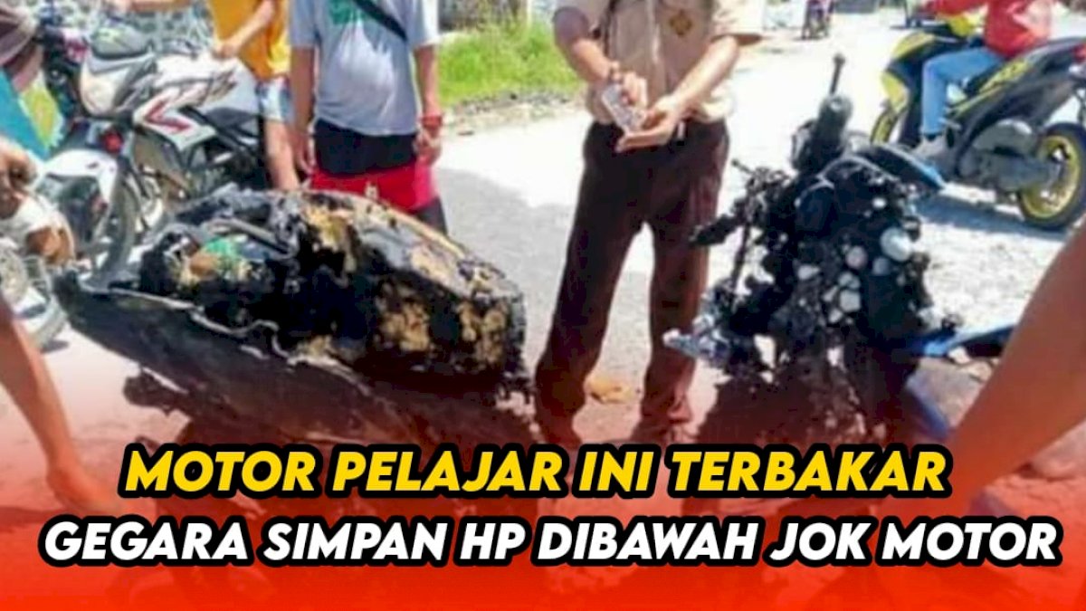 VIDEO: Motor Pelajar di Sulsel Terbakar Gegara Simpan HP Dibawah Jok Motor