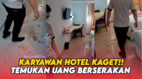 VIDEO: Karyawan Hotel Kaget saat Temukan Uang Berserakan di Kamar Hotel