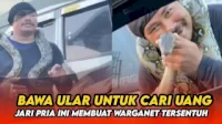 VIDEO: Bawa Ular untuk Cari Uang di Jalan, Jari Pria Ini Membuat Warganet Tersentuh