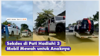 VIDEO: Viral, Sekdes di Pati Hadiahi 3 Mobil Mewah untuk Anaknya yang Ultah