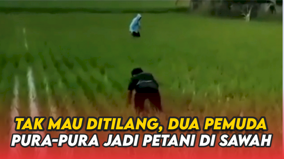 VIDEO: Tak Mau Ditilang, Dua Pengendara Ini Pura-pura Jadi Petani