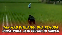 VIDEO: Tak Mau Ditilang, Dua Pengendara Ini Pura-pura Jadi Petani