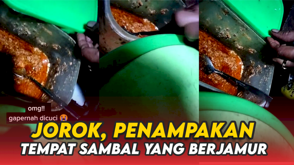 VIDEO: Penjual Nasgor Jarang Cuci Tempat Sambal Hingga Berjamur, Pembeli Sampai Ogah Makan