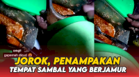 VIDEO: Penjual Nasgor Jarang Cuci Tempat Sambal Hingga Berjamur, Pembeli Sampai Ogah Makan