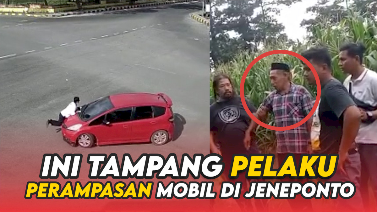 VIDEO: Ini Tampang Pelaku Perampasan Mobil di Jeneponto yang Berhasil Ditangkap