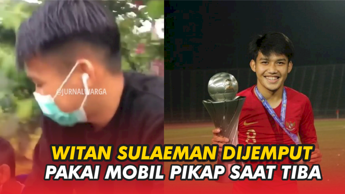VIDEO: Pemain Timnas Witan Sulaeman Dijemput Pakai Mobil Pikap saat Tiba di Palu
