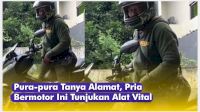 VIDEO: Pura-pura Tanya Alamat, Pria Bermotor Ini Malah Tunjukan Alat Vital ke Gadis