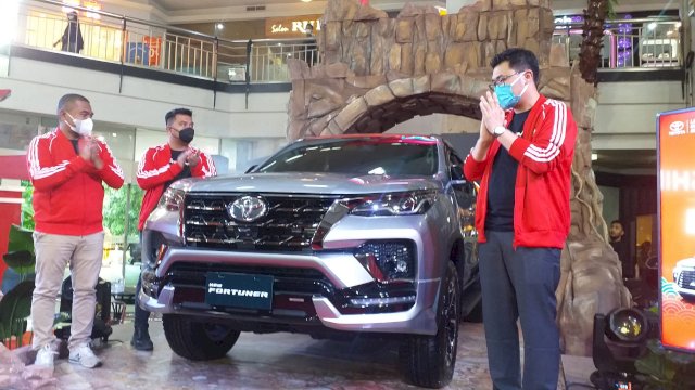 Launching New Fortuner di Mal Ratu Indah (MaRI), Kamis, 10 Februari 2022 (Sri Wahyudi Astuti / sulselsatu.com)