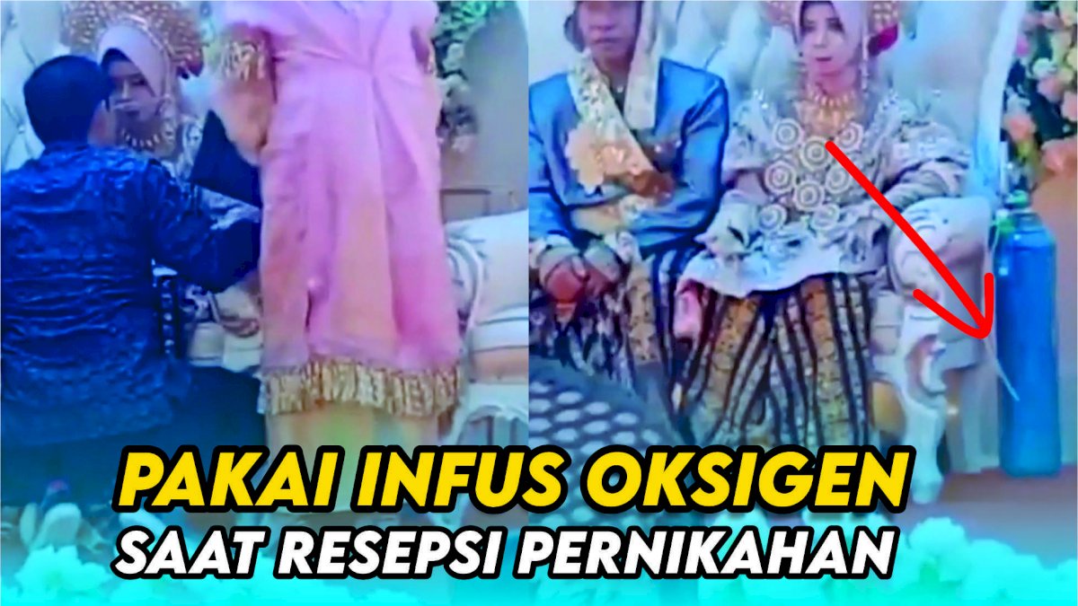 VIDEO: Viral, Mempelai Wanita di Bone Pakai Infus &amp; Oksigen saat Resepsi Pernikahan