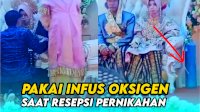 VIDEO: Viral, Mempelai Wanita di Bone Pakai Infus &amp; Oksigen saat Resepsi Pernikahan