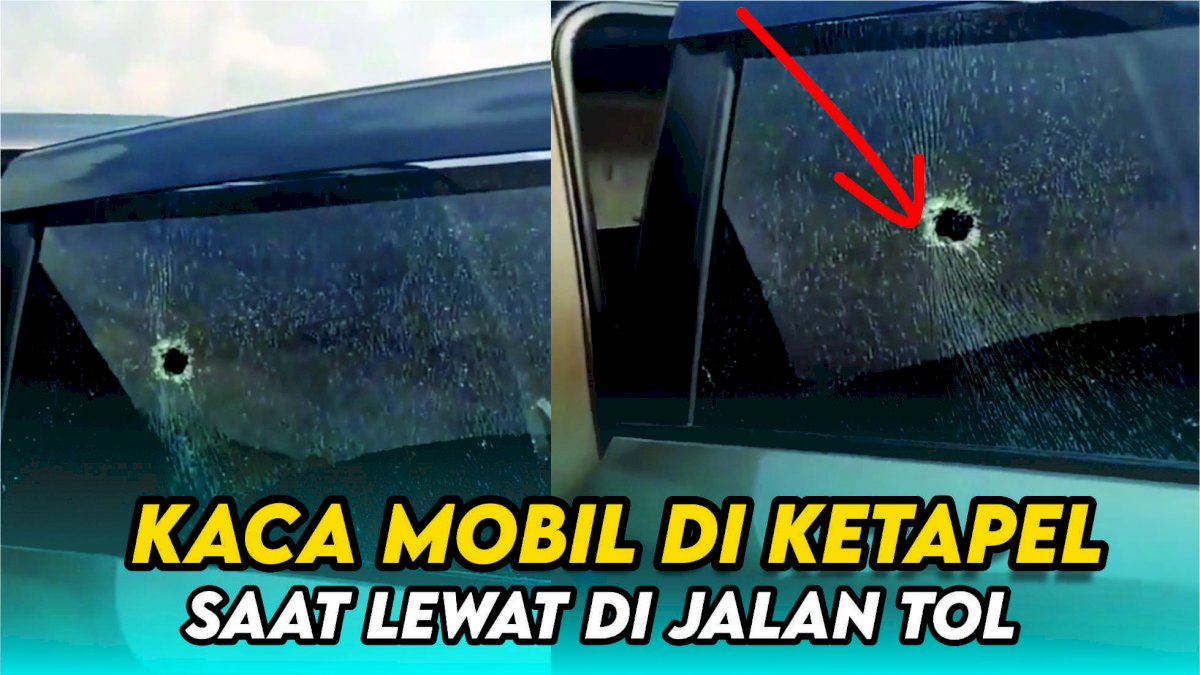 VIDEO: Penampakan Kaca Mobil Pecah Diketapel OTK di TOL Pematang-Kayuagung