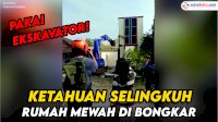 VIDEO: Suami Ketahuan Selingkuh, Istri di Ponorogo Hancurkan Rumahnya Pakai Ekskavator
