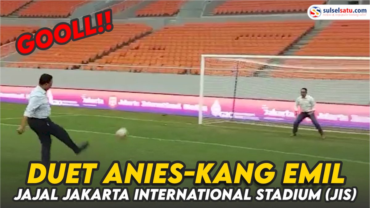 VIDEO: Duet Anies-Kang Emil Jajal Jakarta International Stadium (JIS)
