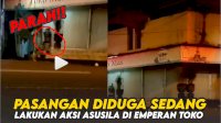 VIDEO: Bikin Heboh, Pasangan Diduga sedang Lakukan Aksi Asusila di Emperan Ruko Magelang