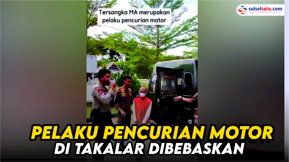 VIDEO: Pelaku Pencurian Motor di Takalar Dibebaskan dari Tuntutan Pidana