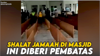VIDEO: Shalat Jamaah di Masjid Ini Diberi Pembatas, Perekam: Mirip Lintasan Tamiya