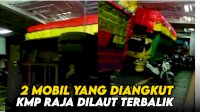 VIDEO: Cuaca Ekstrem, 2 Mobil yang Diangkut KMP Raja Dilaut Terbalik