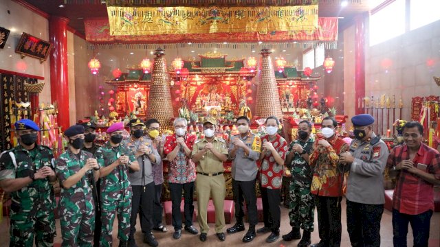 Wali Kota Makassar Danny Pomanto bersama Unsur Forkopimda Kota Makassar (Ist) 