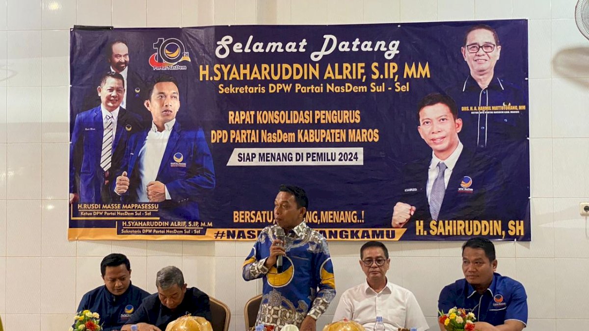 Sahiruddin Malik Menguat Pimpin NasDem Maros Gantikan Harmil Mattotorang