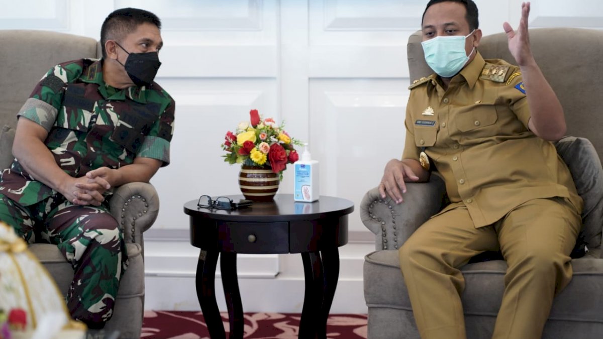 Tegaskan Siap Bersinergi Dengan Pemprov Sulsel, Pangdam Hasanuddin Temui Andi Sudirman