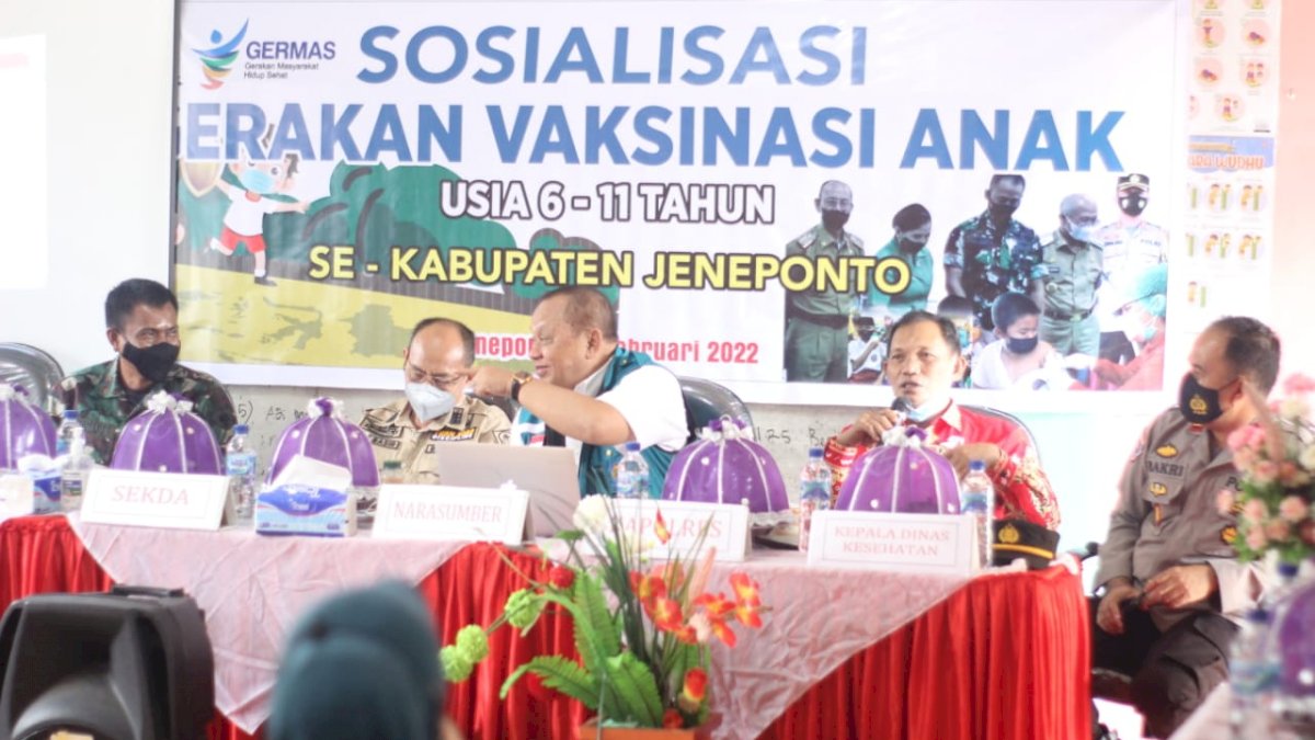 Gelar Sosialisasi Vaksinasi Anak Usia 6-11 Tahun, Ini Kata  Pj Sekda Jeneponto