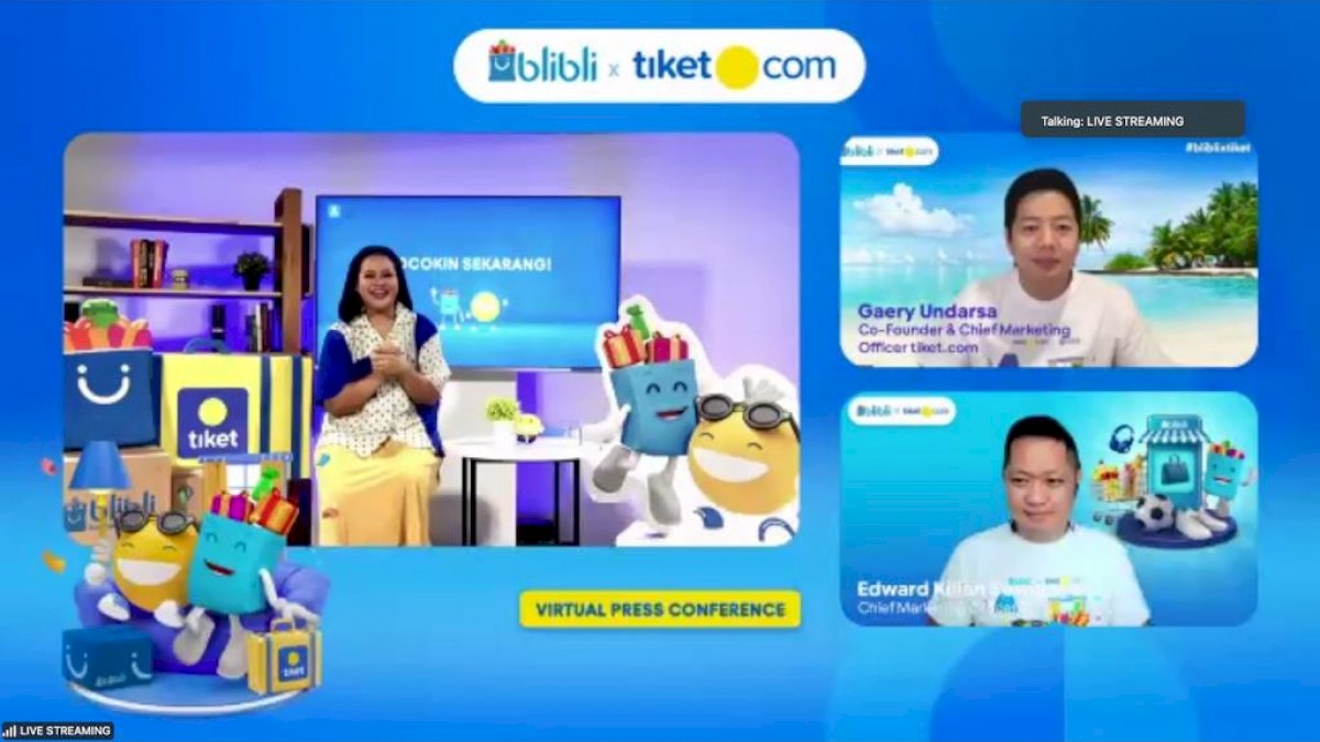 Resmi! Integrasi Akun Pengguna Blibli dan tiket.com Jadi Sinergi Strategis Perdana Antara E-commerce dan OTA di Indonesia