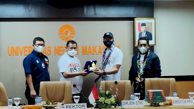 Rektor UNM Makassar saat menerima kunjungan Dirjen GTK Kemendikbudristek (Ist) 