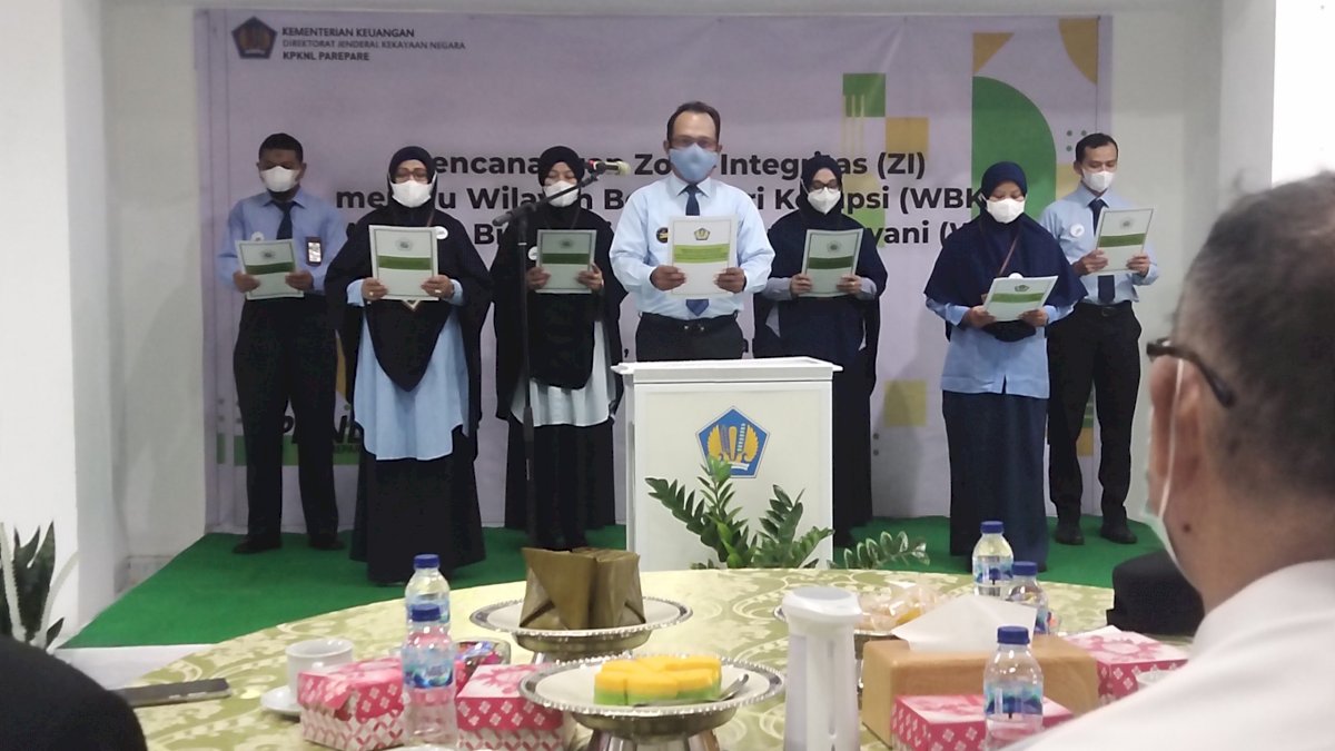 KPKNL Parepare Canangkan Zona Integritas Menuju WBK dan WBBM